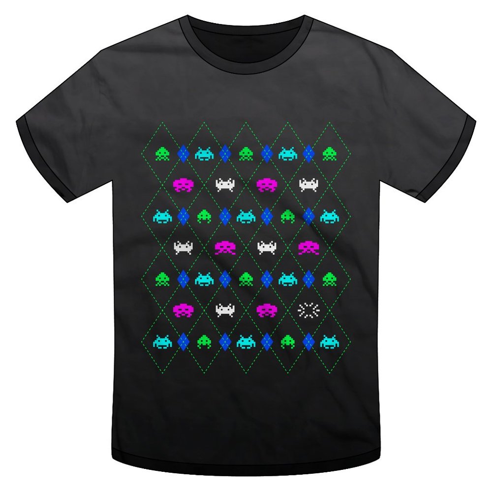 Argyle Invaders, Space Invaders, 8-bit Retro-Clasic, 80s, Gamer Life T-shirt